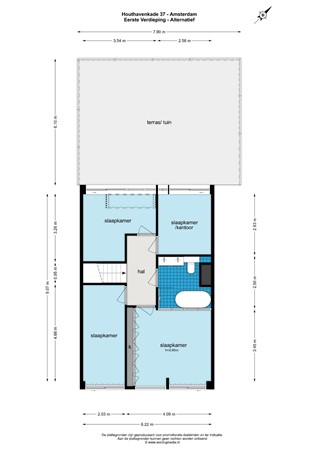 Plattegrond - Houthavenkade 37, 1014 ZB Amsterdam - Houthavenkade 37 - Amsterdam - Eerste Verdieping - Alternatief - 2d.jpg